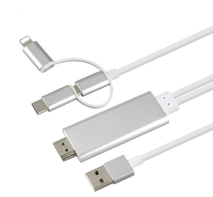 Type-C to HDMI 3-in-1 Projection Cable