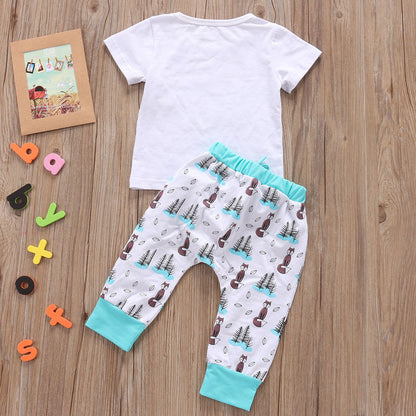 Newborn Baby Clothes Set: T-shirt and Pants Outfit