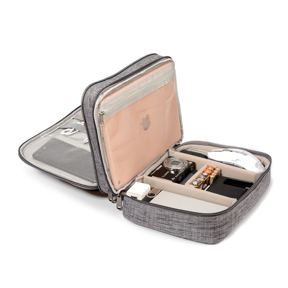 Travel Cable Organizer Bag for Electronics: Camera, USB, Charger, Power Bank