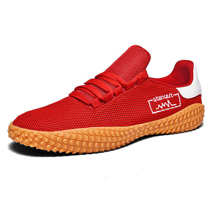 Spring/Summer Breathable Woven Men's Sneakers - Korean Style