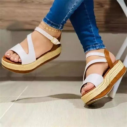 Hollow Buckle Women's Shoes