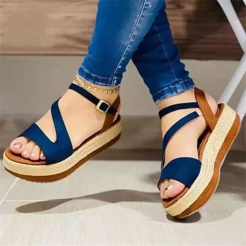 Hollow Buckle Women's Shoes