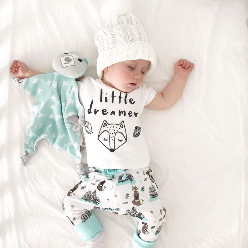 Newborn Baby Clothes Set: T-shirt and Pants Outfit