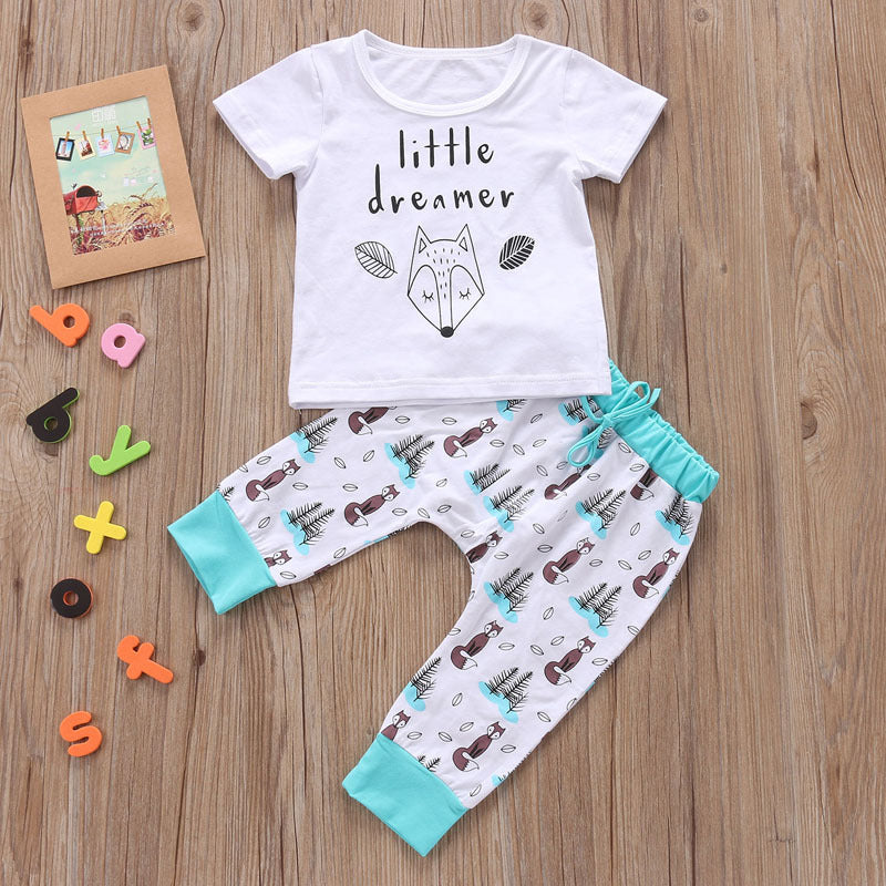 Newborn Baby Clothes Set: T-shirt and Pants Outfit