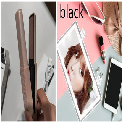 Cordless USB Hair Straightener & Curler