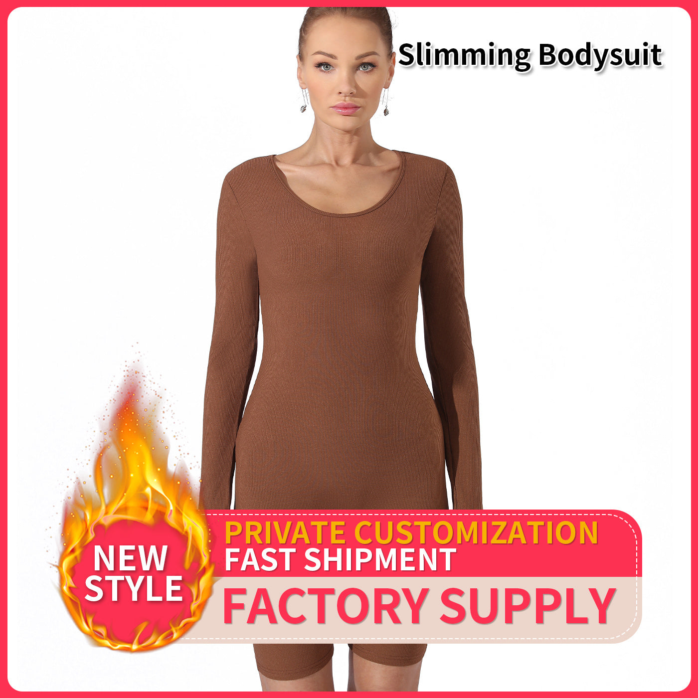 Women's Fashion Simple Solid Color Bodysuit