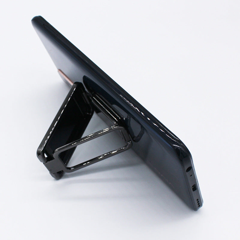 Foldable Phone Holder: Ring Buckle, Retractable, Desktop & Car Magnetic Bracket, Office Accessory